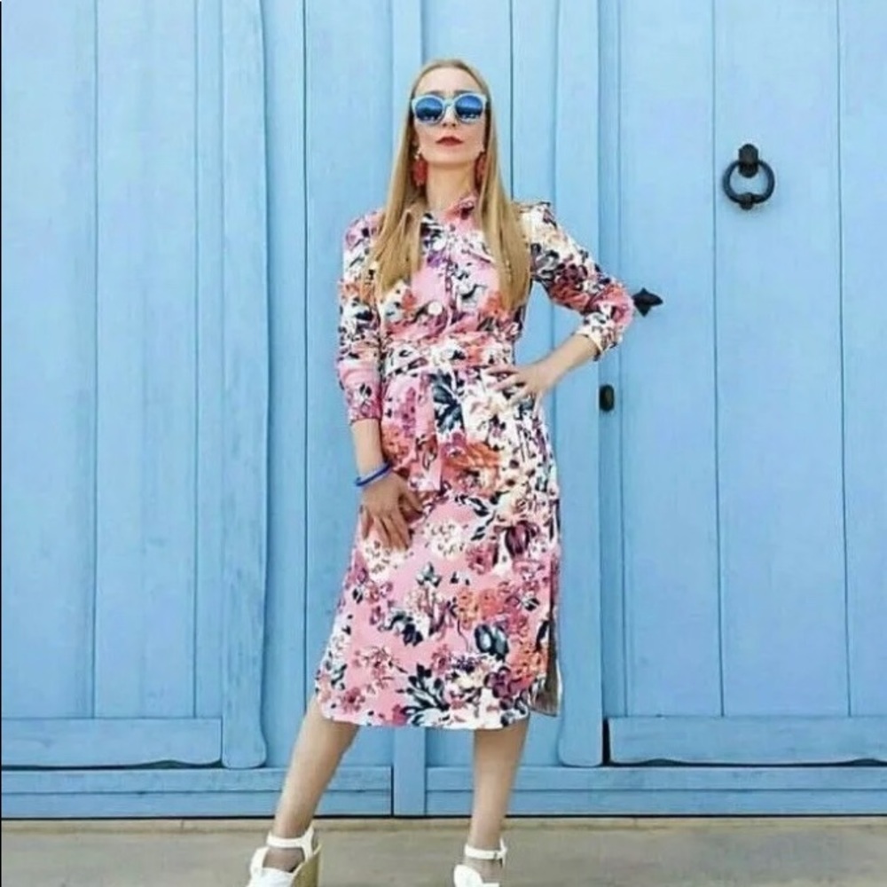Zara Floral Dress, Sz M, NWT! - Picture 4 of 5